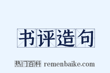 书评造句是什么意思的图片